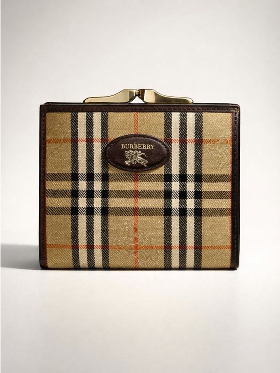 Burberry Handbags - Burberry Vintage Check Kiss Lock Wallet